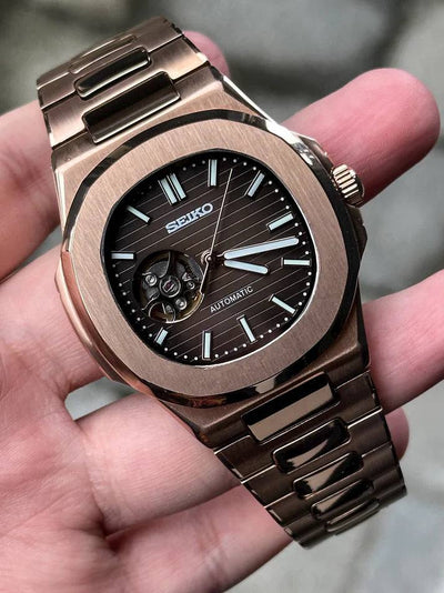 Seiko Nautilus Rose Gold Open Heart
