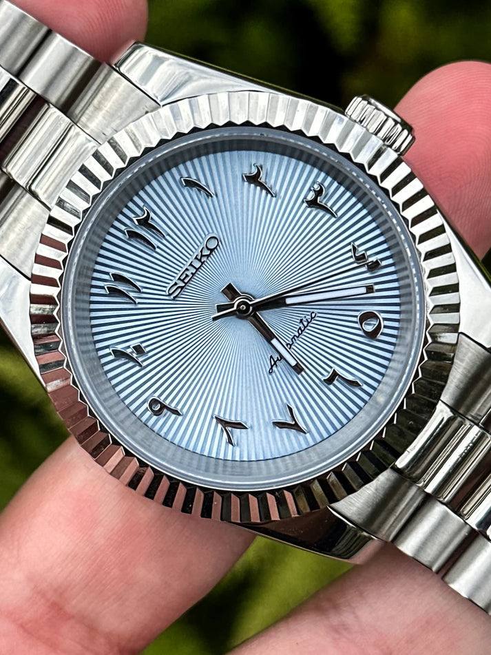 Seiko Datejust Ice Blue Arabic Dial